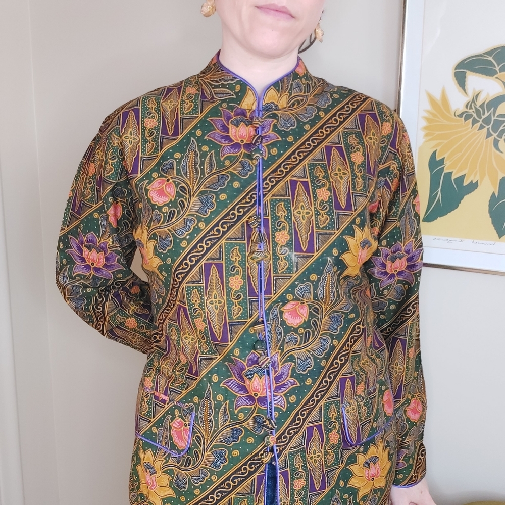 Cotton batik-style jacket